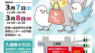 【仙台駅西口】『鳥フェス仙台2026』を、3月7-8日に開催!