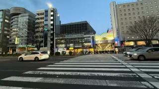 【仙台駅西口】NTTドコモ東北のデジタルサイネージ看板の工事が行われているみたい。