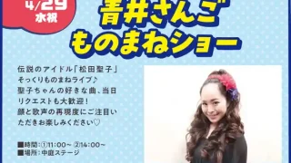 【青葉区】松田聖子さんのモノマネが、見られるみたい！4月29日に。